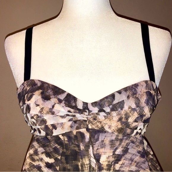 H&M  High low Animal Print Ruffle Midi Dress Size 6 - Picture 4 of 15